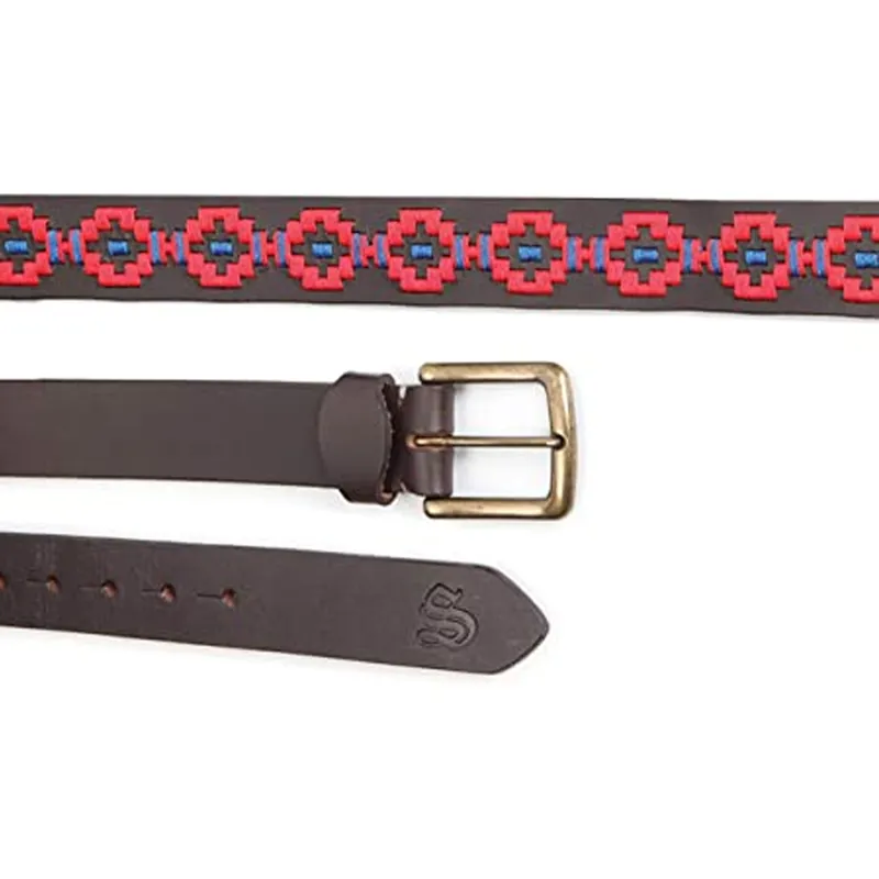Shires Criollo Polo Belt - Red/Blue 